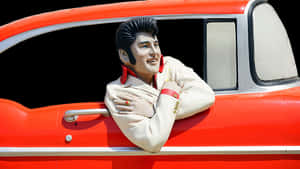 Elvis Presley Car Figure PNG image with transparent background
