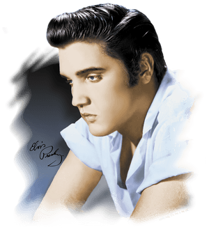 Elvis Presley Blue Profile Men's Ringer T Shirt - Photo Shoot, HD Png Download PNG image with transparent background