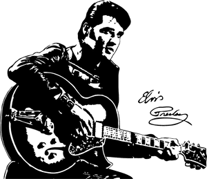 Wandtattoos Wandaufkleber Musik Elvis Presley Nr - Free Elvis Presley Clip Art, HD Png Download PNG image with transparent background