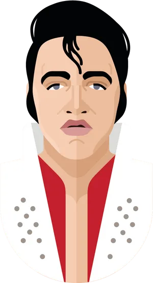 Elvis Presley Iconic Portrait PNG Image