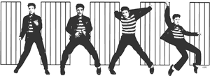 Elvis Presley Jailhouse Rock Men's Heather T-shirt - Jef Aérosol, HD Png Download PNG image with transparent background