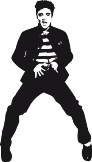 Elvis Presley Silhouette PNG Image