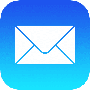 Email App Icon Blue Background PNG