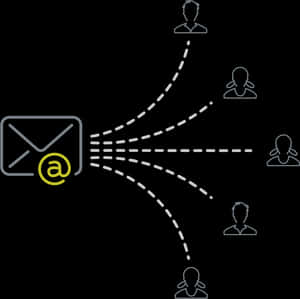 Email Distribution Network Concept PNG