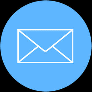 Email Envelope Icon Blue Background PNG with transparent background