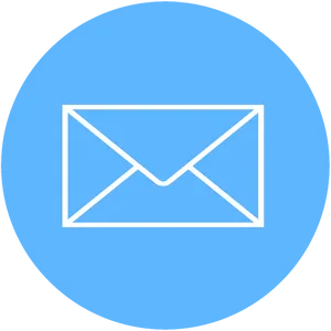 Email Envelope Icon Blue Background PNG Image