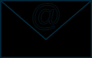 Email Envelope Icon Dark Background PNG image with transparent background