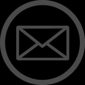 Email Icon Black Background PNG