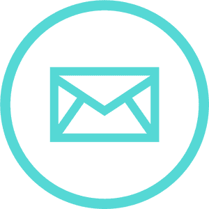 Email Icon Blue Circle PNG with transparent background
