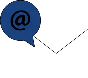 Email Icon White Speech Bubble PNG Image