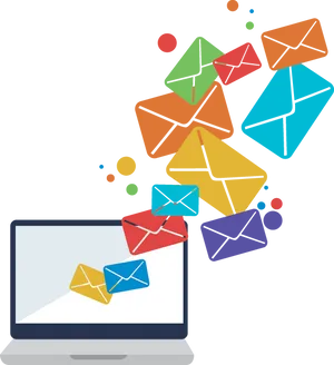 Email Overflow Concept Illustration PNG Image