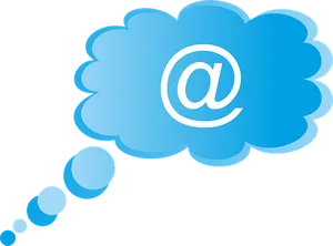 Email Thought Bubble Graphic PNG Image