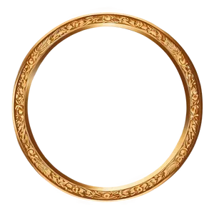 Embossed Gold Circle Frame Png 96 PNG Image