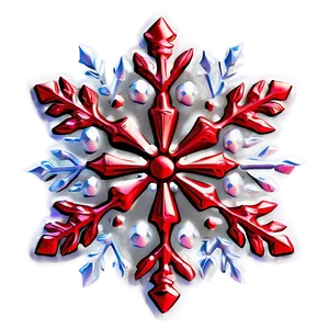 Embossed Red Snowflake Png 58 PNG Image