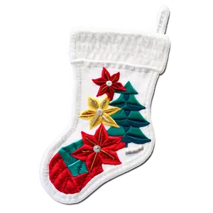 Embroidered Christmas Stocking Png 19 PNG Image