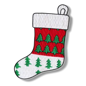 Embroidered Christmas Stocking Png Vog31 PNG Image