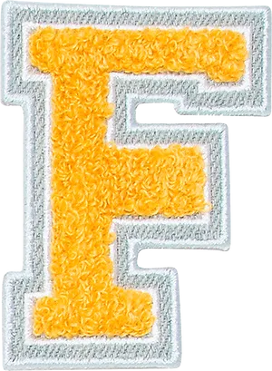 Embroidered Letter F Texture PNG Image