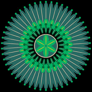 Emerald_ Geometric_ Mandala_ Art PNG image with transparent background