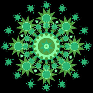 Emerald_ Star_ Mandala PNG image with transparent background