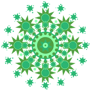 Emerald_ Star_ Mandala PNG Image