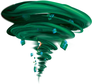 Emerald Tornadowith Floating Gifts PNG Image