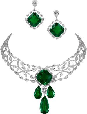 Necklace Clipart Emerald - Emerald Necklace Png, Transparent Png PNG with transparent background