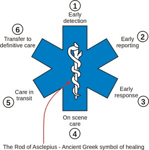 Emergency Medical Services Process Asclepius Rod PNG image with transparent background