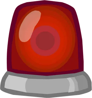 Emergency Red Siren Illustration PNG Image