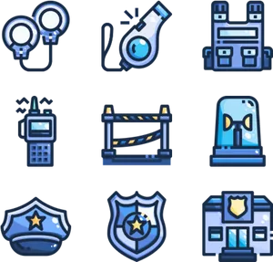 Emergency Services Icons Set PNG Image