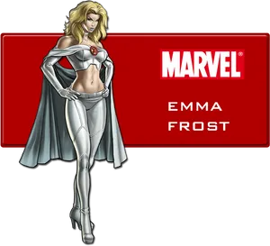 Emma Frost Marvel Character Illustration PNG Image