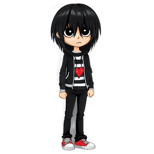Emo Cartoon Drawing PNG 05212024 PNG image with transparent background