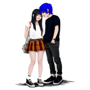 Emo Couple Art PNG 05212024 PNG image with transparent background