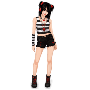 Emo Fashion Outfit PNG upb PNG image with transparent background