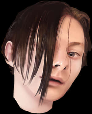 Emo Hairstyle Illustration PNG