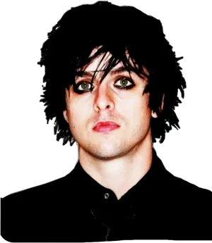 Emo Hairstyle Man Black Background PNG Image