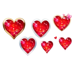 Emoji Hearts With Glitter Png Rvu PNG Image