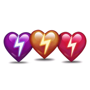 Emoji Hearts With Lightning Png 67 PNG Image