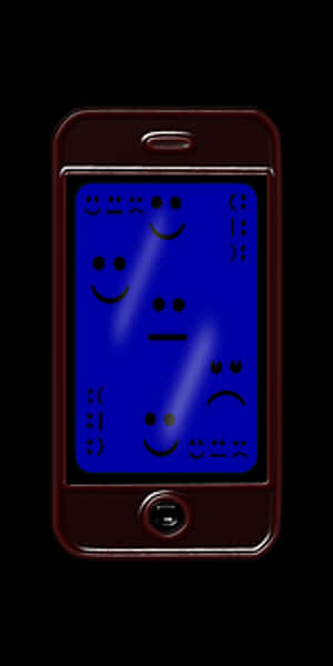 Emoticon Display Smartphone PNG image with transparent background