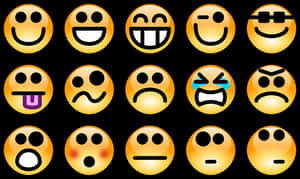 Emoticon Expressions Collection PNG image with transparent background