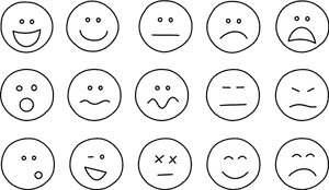 Free Clipart Emotions Faces Black And White, HD Png Download PNG image with transparent background