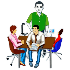 Employee in Office Meeting PNG 06202024 PNG image with transparent background