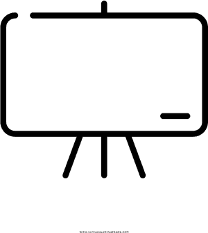 Blackboard Coloring Page - Blackboard Colouring, HD Png Download PNG with transparent background