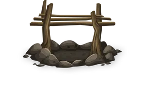 Empty Campfire Pit Illustration PNG Image