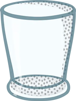 Empty Cartoon Glass Illustration PNG Image