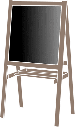 Chalkboard Blackboard School Free Picture - Easel Stand Clip Art, HD Png Download PNG image with transparent background