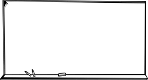 Empty Chalkboardwith Chalkand Eraser PNG Image