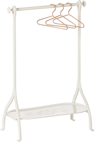 Empty Clothes Rackwith Hangers PNG Image