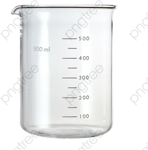 Empty Glass Beaker500ml PNG Image