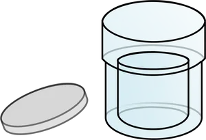 Empty Glass Beakerwith Lid PNG Image