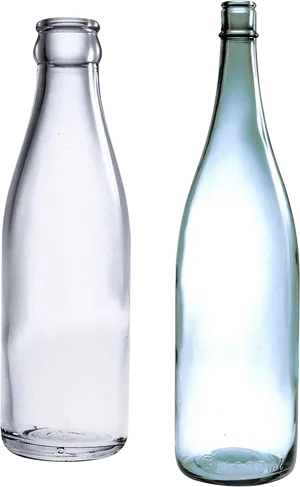 Empty Glass Bottles PNG Image